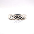 David Yurman Sterling Silver Cable Rope 6mm Wide Band Ring Size 10 — Certified Authentic | San Diego Jewelry Buyers