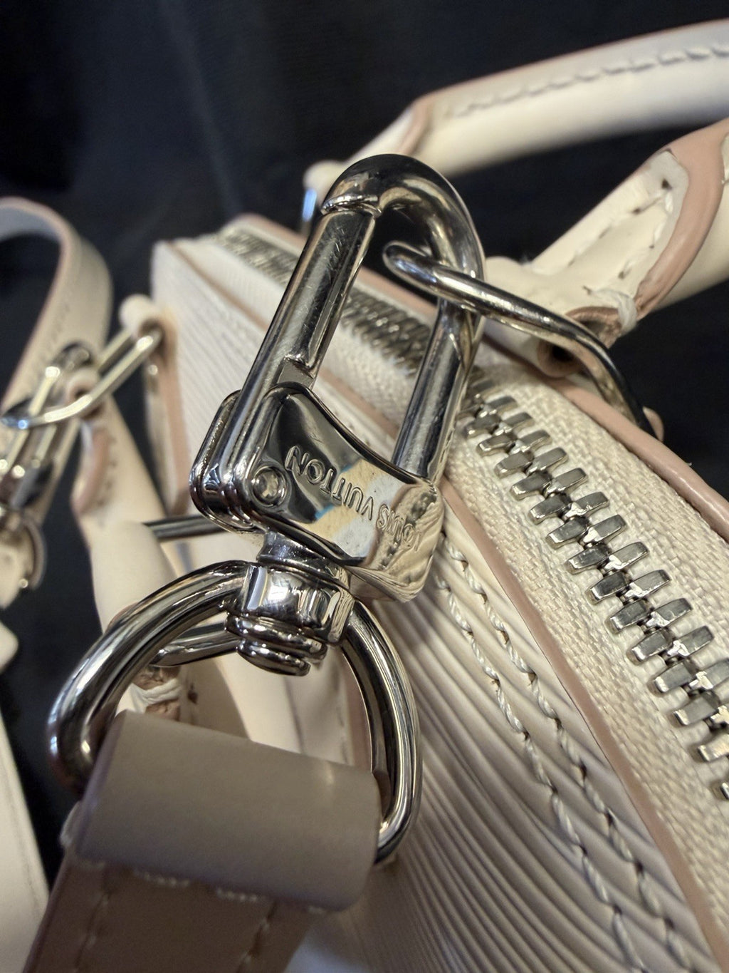 Louis Vuitton Nano Alma Epi Leather Quartz (Cream/Beige) Crossbody Handbag (view 13)