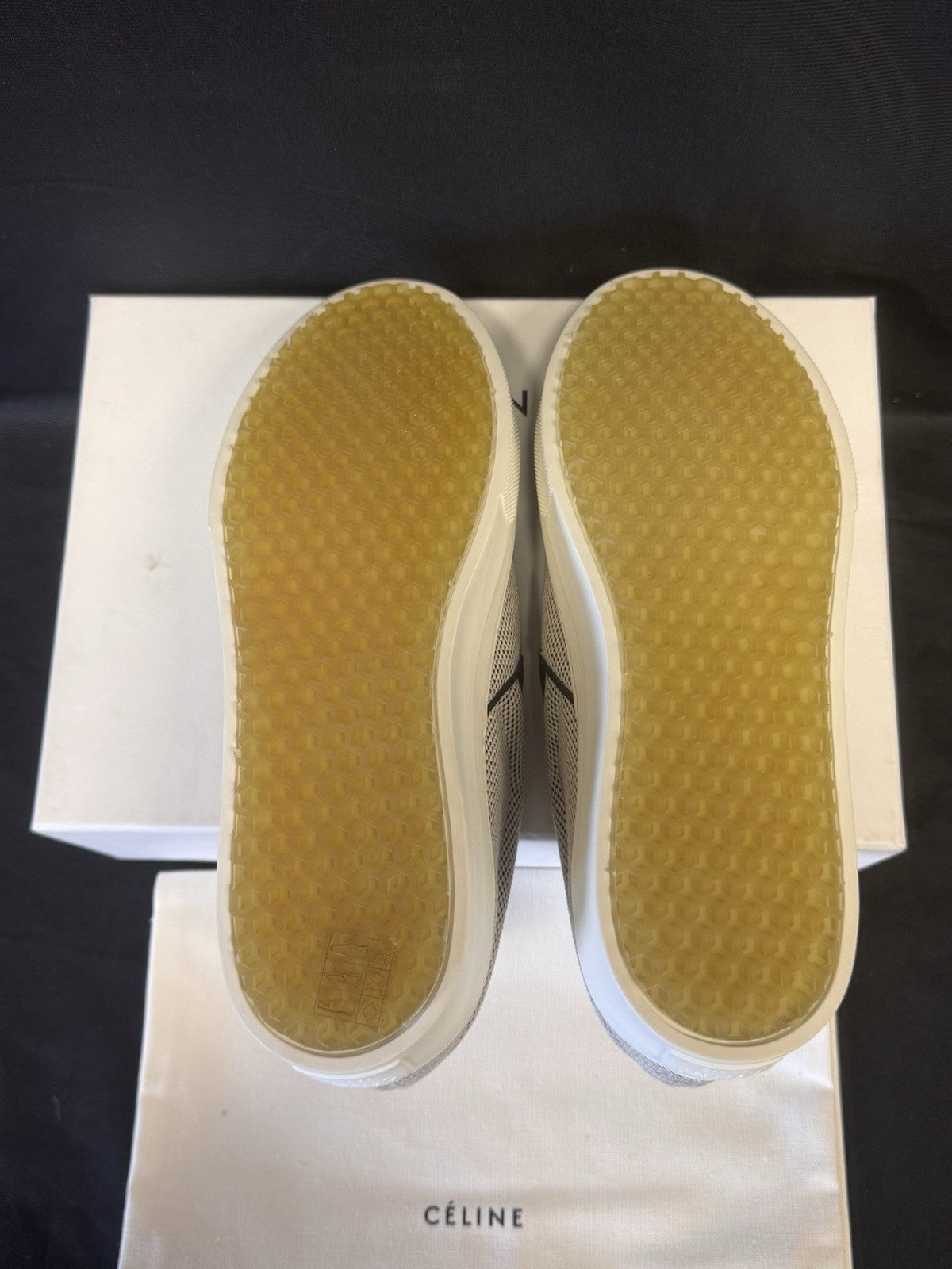 Celine Nappa Black & White Slip-on Sneakers 345131 Size US 8.5 / EU 38.5 (view 6)