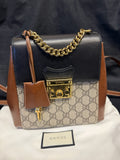Gucci Padlock Mini Backpack Beige GG Supreme Canvas Brown/Black — Certified Authentic | San Diego Jewelry Buyers