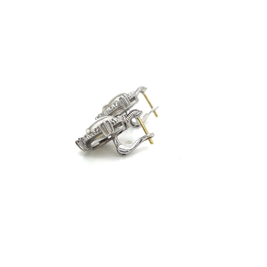 Judith Ripka Silver 925 Earrings 18K Gold Post (view 6)
