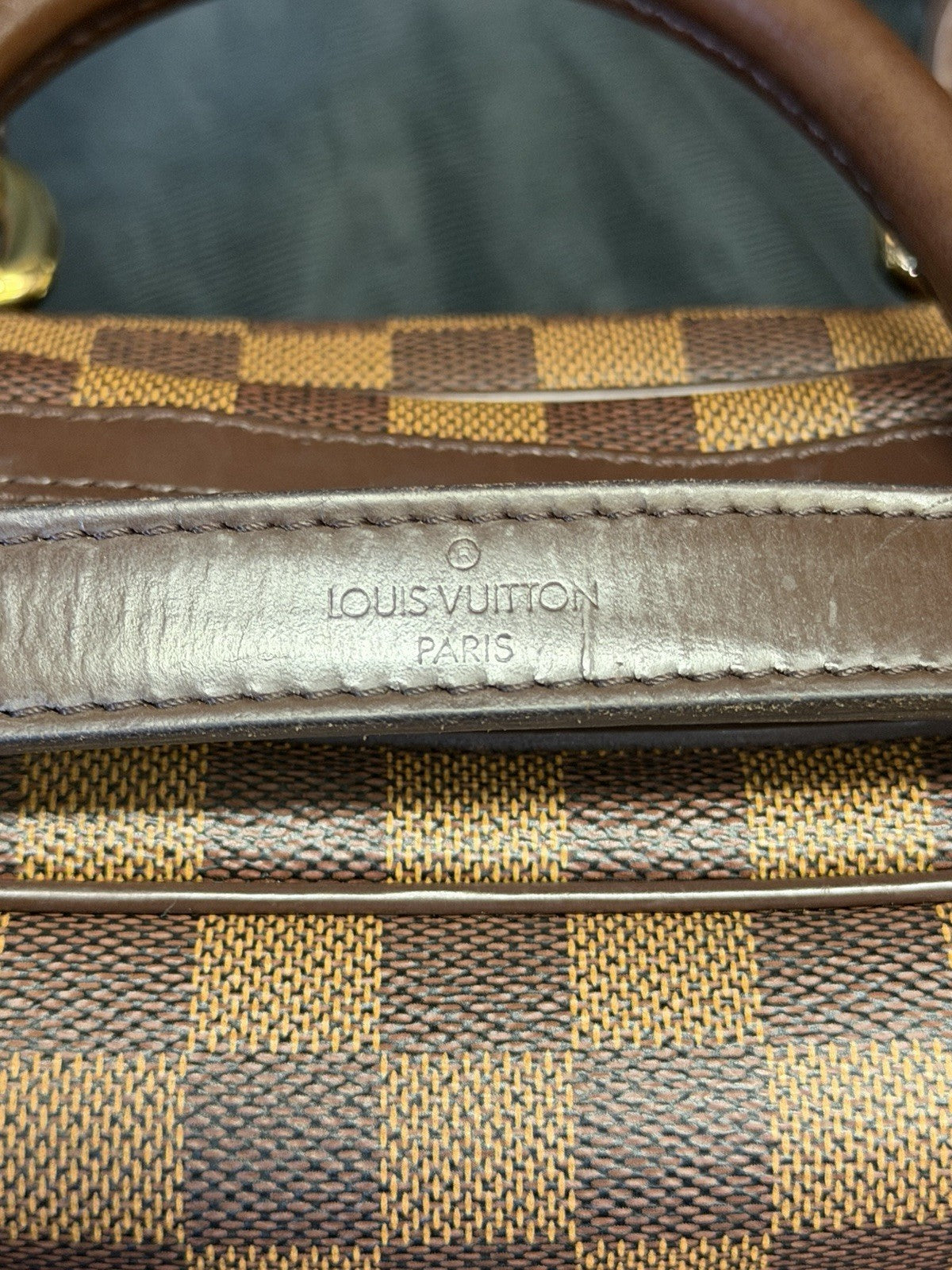 Louis Vuitton Duomo Damier Ebene Top Handle Bag, Adjustable Strap, Lock & Key (view 9)