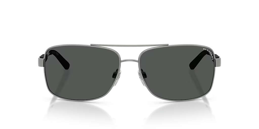 Burberry Sunglasses BE3074 100387 Gunmetal Frame Grey Lens 135mm (view 2)