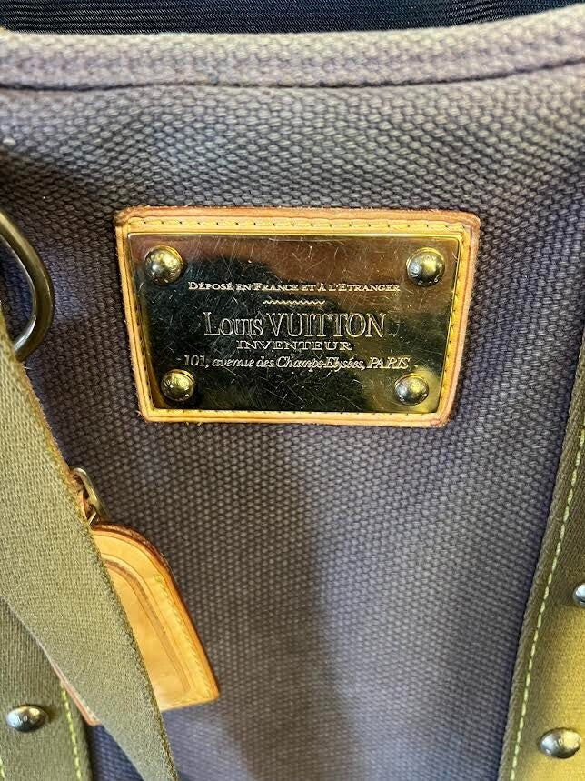 Louis Vuitton Antigua Cabas MM Double Handle Shoulder Bag Brown Canvas (view 9)