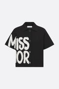 Dior Short-Sleeve Jacket Black Technical Knit w White Miss Dior Graffiti Motif0
