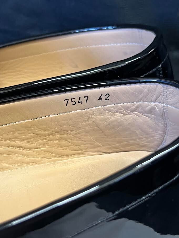 VERSACE CHUNKY LOAFERS PATENT LEATHER BLACK SIZE 42 / US 9 DSU75477