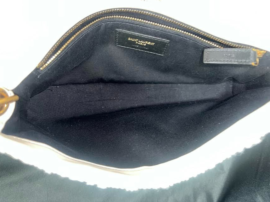 Ysl Saint Laurent Kate 99 Tweed Tassel Shouldet Bag W Chain Strap Cream (view 9)
