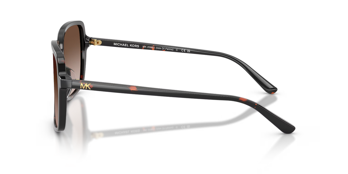 Michael Kors Isle of Palms MK2098U Dark Tortoise Smoke Gradient Sunglasses 140mm (view 3)
