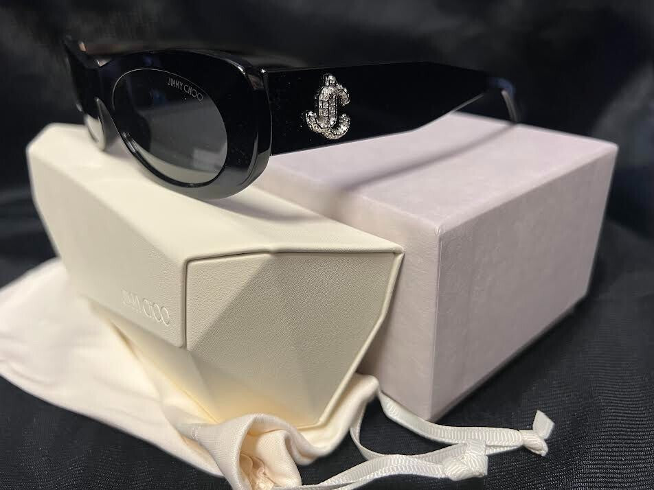 JIMMY CHOO SUNGLASSES JC5038BU 500087 BLACK FRAME DARK GREY LENS 140mm — view 7