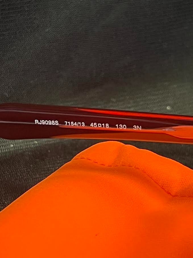 RAY-BAN JUNIOR SUNGLASSES RJ9098S 715413 45-18 RED ORANGE/BROWN GRADIENT 130mm — view 8