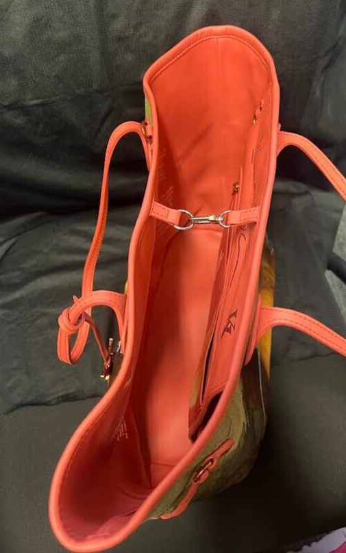 Louis Vuitton Xjeff Koons Masters Collection DA Vinci Neverfull MM Pink Interior (view 9)