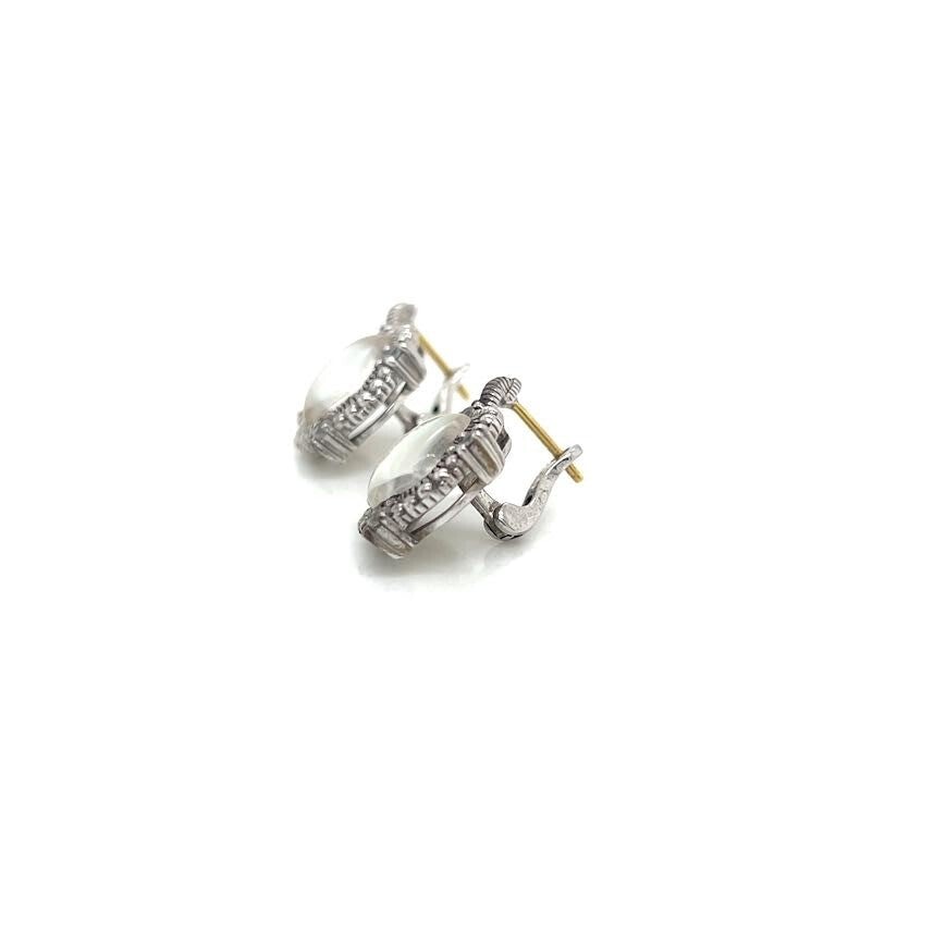 Judith Ripka Silver 925 Earrings 18K Gold Post (view 7)