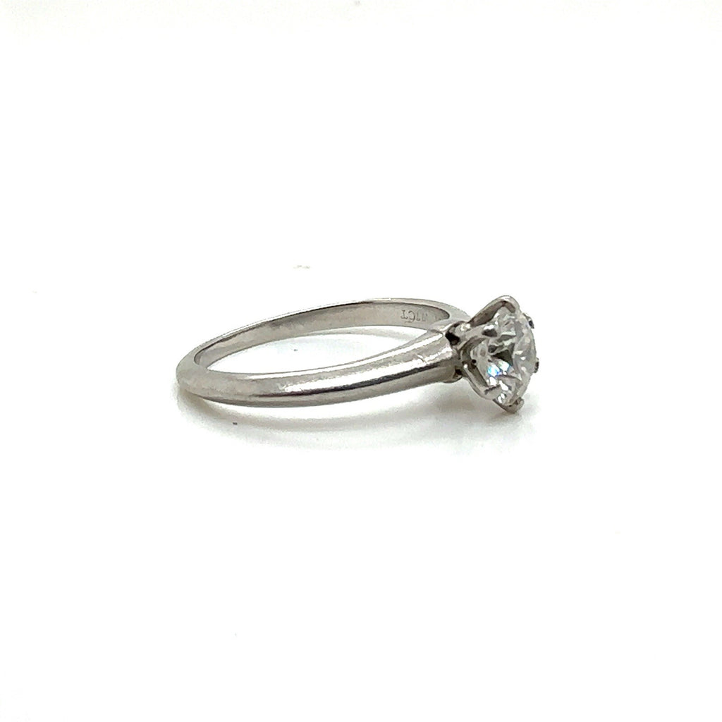 0.77ct Tiffany & Co. Round Brilliant Diamond Solitaire Engagement Ring Platinum (view 3)
