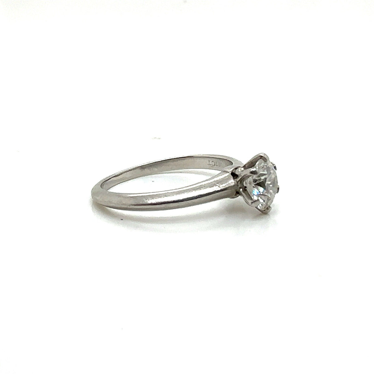 0.77ct Tiffany & Co. Round Brilliant Diamond Solitaire Engagement Ring Platinum (view 3)