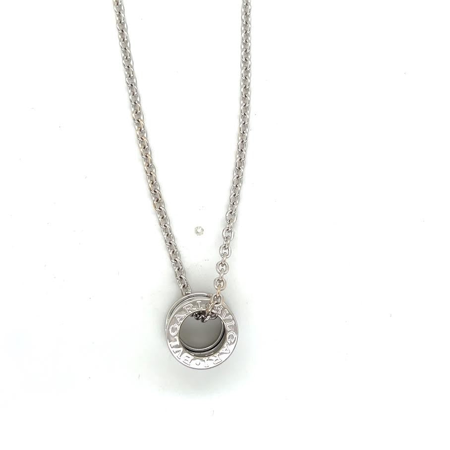 Bvlgari b.zero1 Necklace 18K White Gold Round Pendant Necklace 17in Chain (view 2)