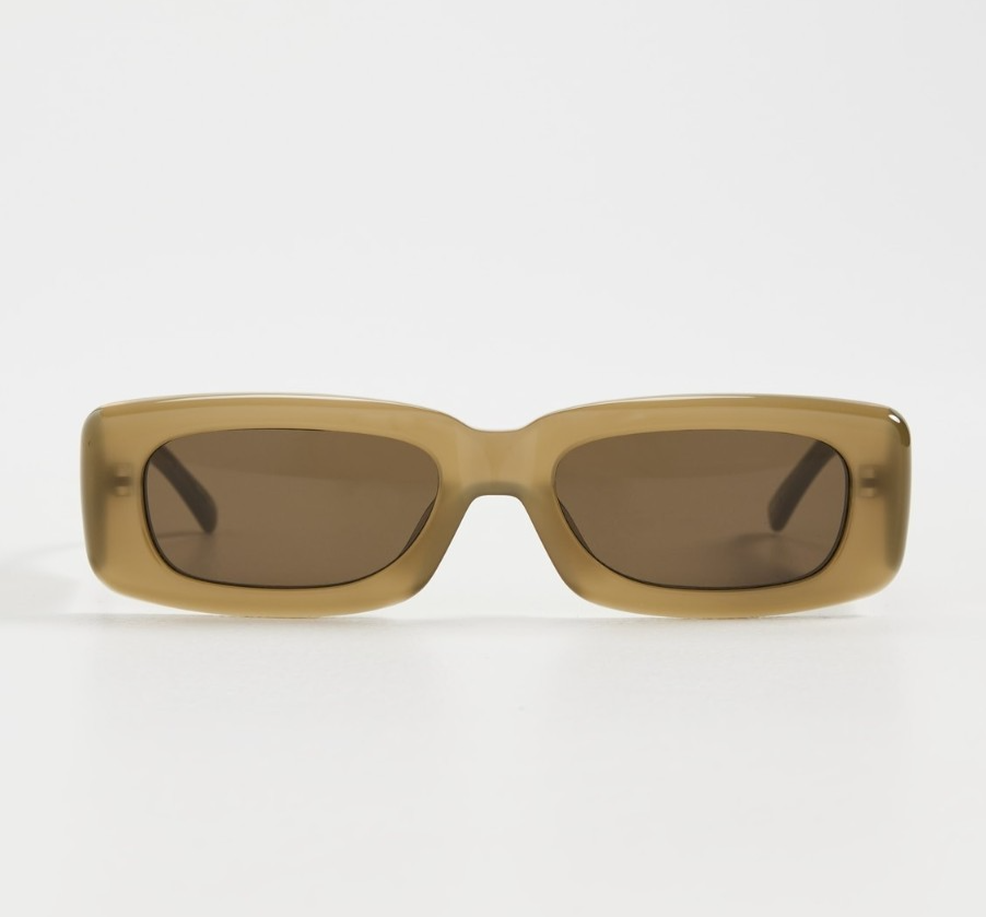 The Attico x Linda Farrow Mini Marfa Sunglasses Mastice ATTICO16C28SUN 140mm (view 2)