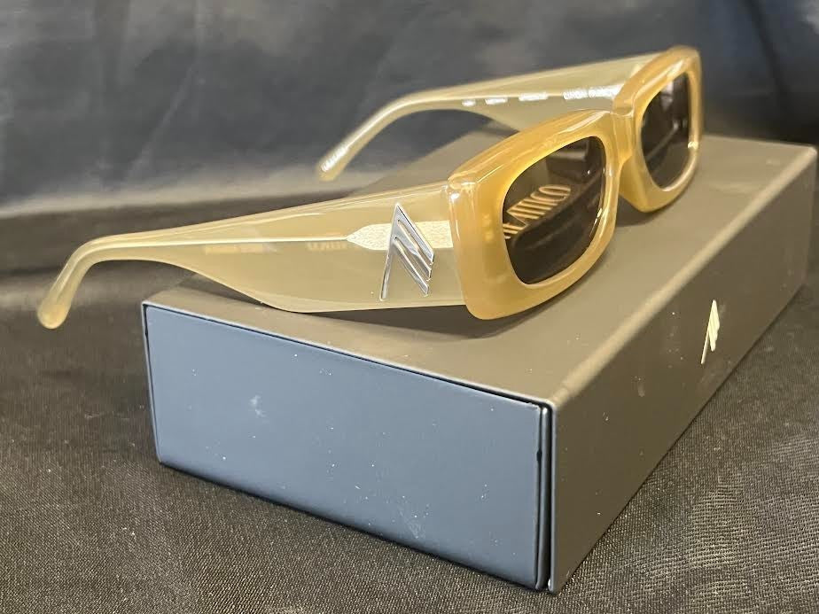 The Attico x Linda Farrow Mini Marfa Sunglasses Mastice ATTICO16C28SUN 140mm (view 4)