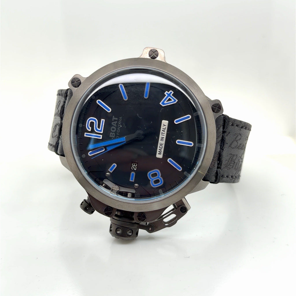 U-Boat Capsule 50mm Automatic PVD BK BL UB8806 Black Dial, Steel, Leather (view 1)