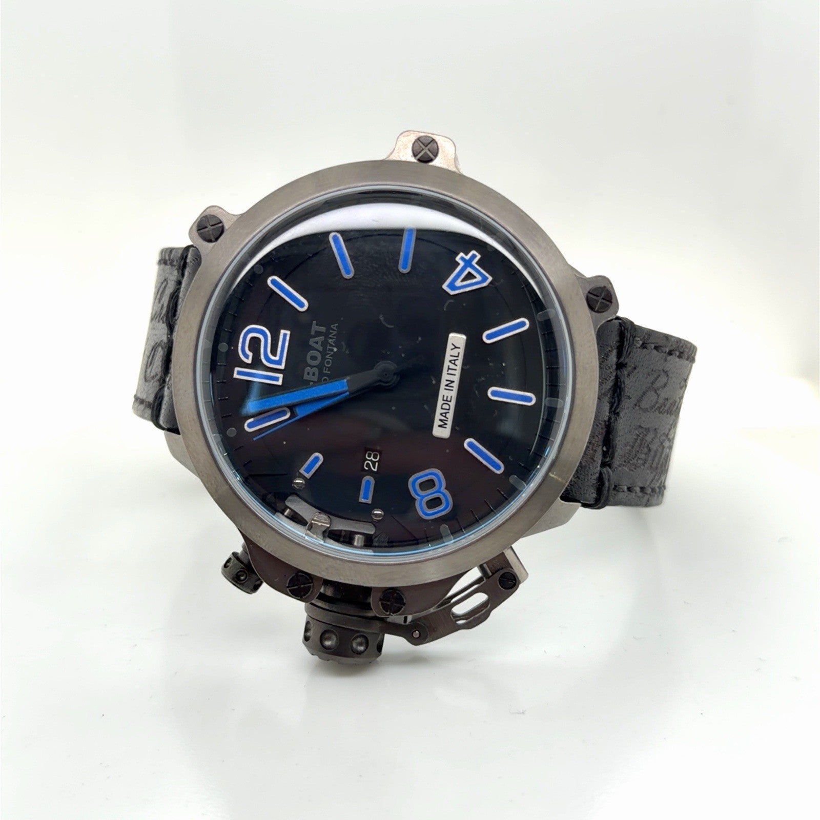 U-Boat Capsule 50mm Automatic PVD BK BL UB8806 Black Dial, Steel, Leather (view 1)
