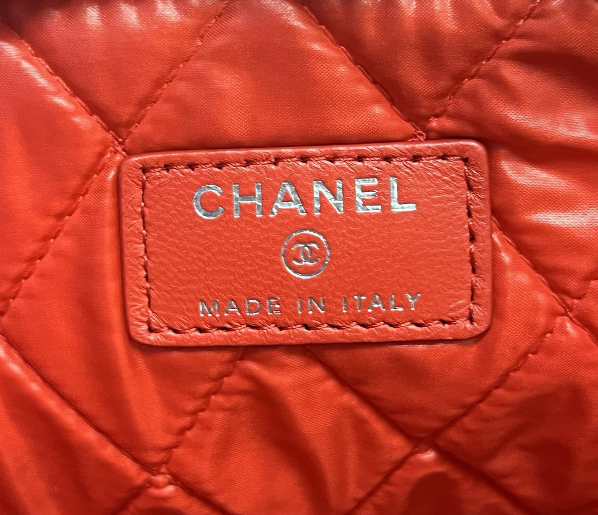 Chanel Large Clutch Pouch Red Leather with Organizer Insert and Dust Bag (view 11)