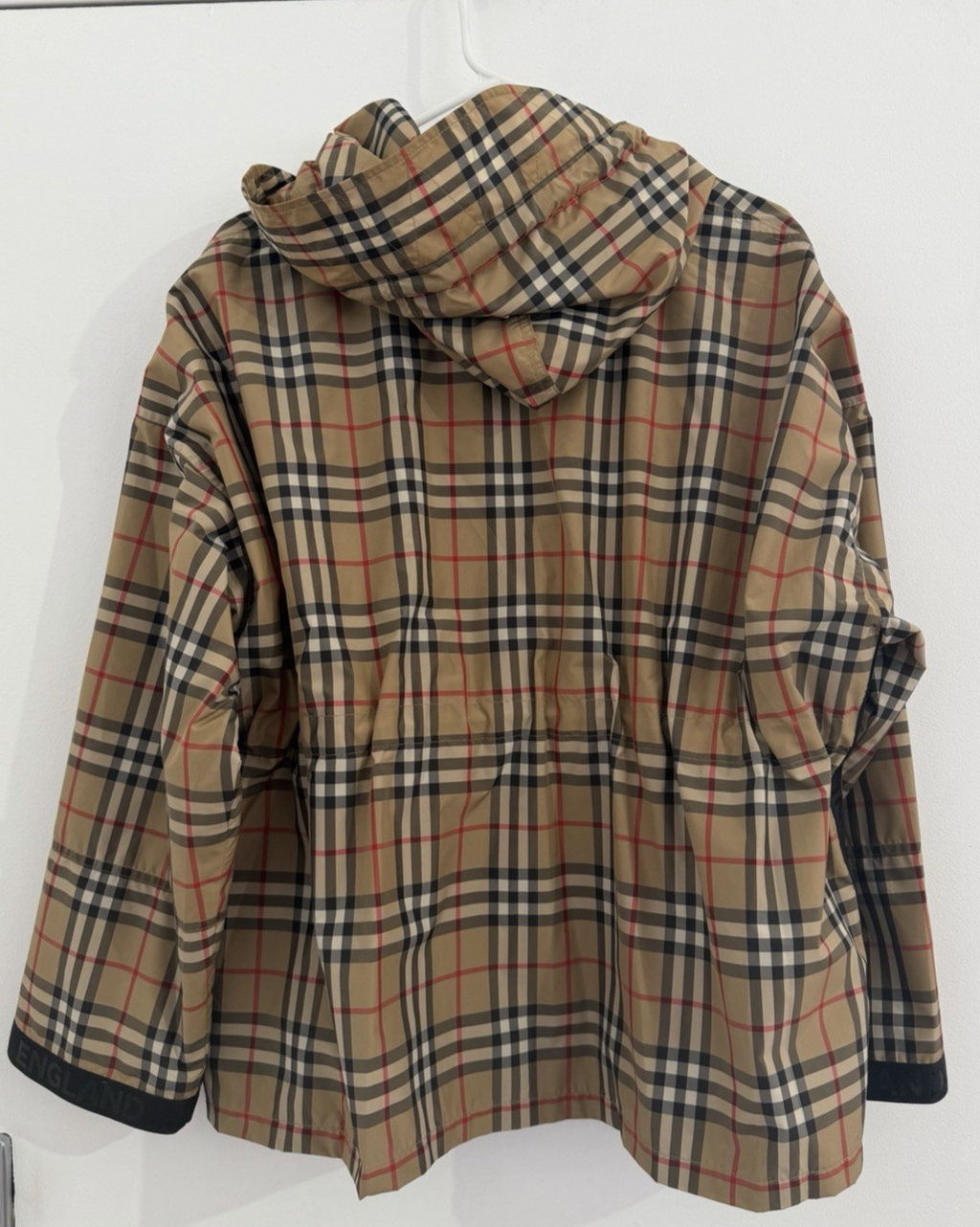 Burberry Check Hooded Jacket Drawstring Long Sleeve US Size 2 (view 3)