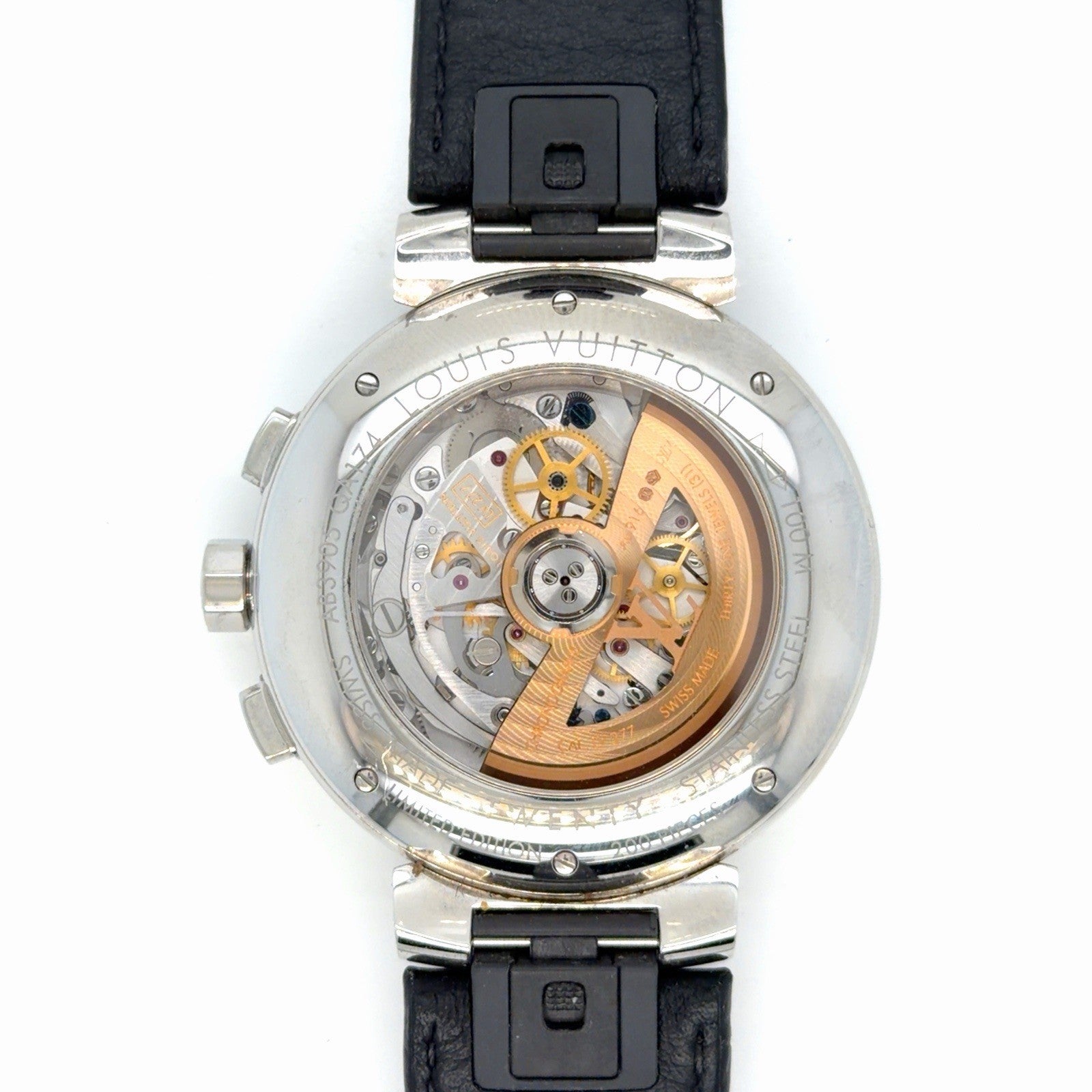Louis Vuitton Tambour Twenty 20th Anniversary 41.5 mm Watch Black Strap QA1740 (view 9)