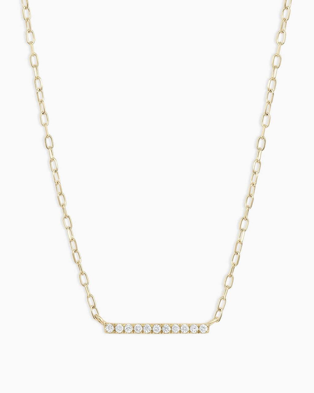 Gorjana Diamond Bar 14K Solid Gold Chain Necklace Adjustable 15-17 Inch (view 1)
