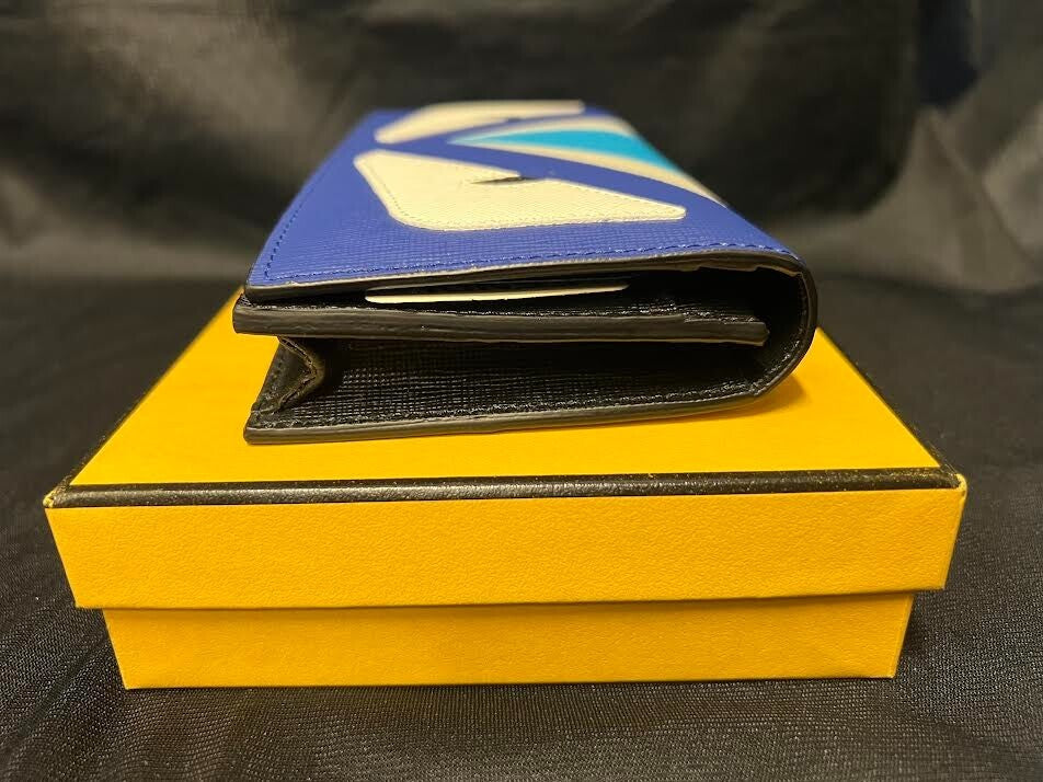 Fendi Monster Leather Wallet 7M0186 1CM F0U9N with Zip Pocket Credit Cards (view 3)