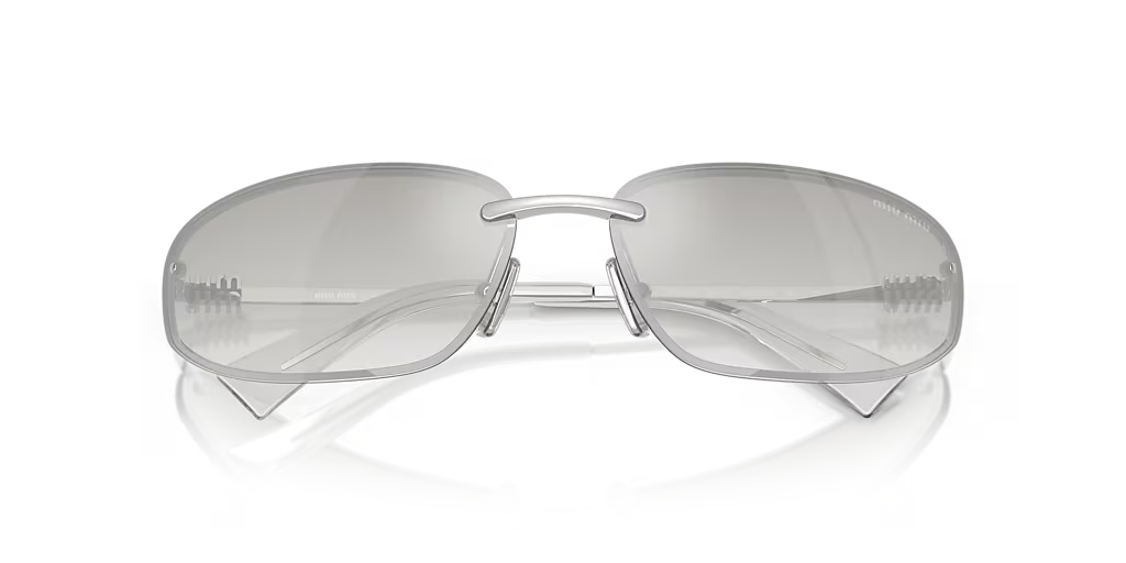 Miu Miu Sunglasses MU A50S 1BC8H1 68-15 Silver Clear Silver Gradient — view 5