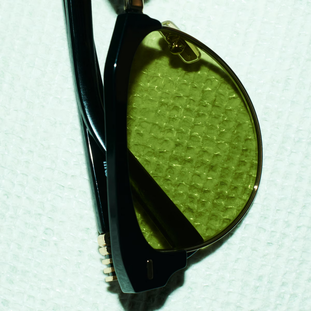 New Miu Miu Runway 09ZS Black and Olive Green Sunglasses (view 5)