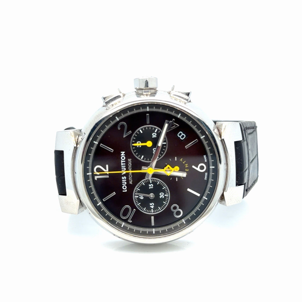 Louis Vuitton Tambour Twenty 20th Anniversary 41.5 mm Watch Black Strap QA1740 (view 2)