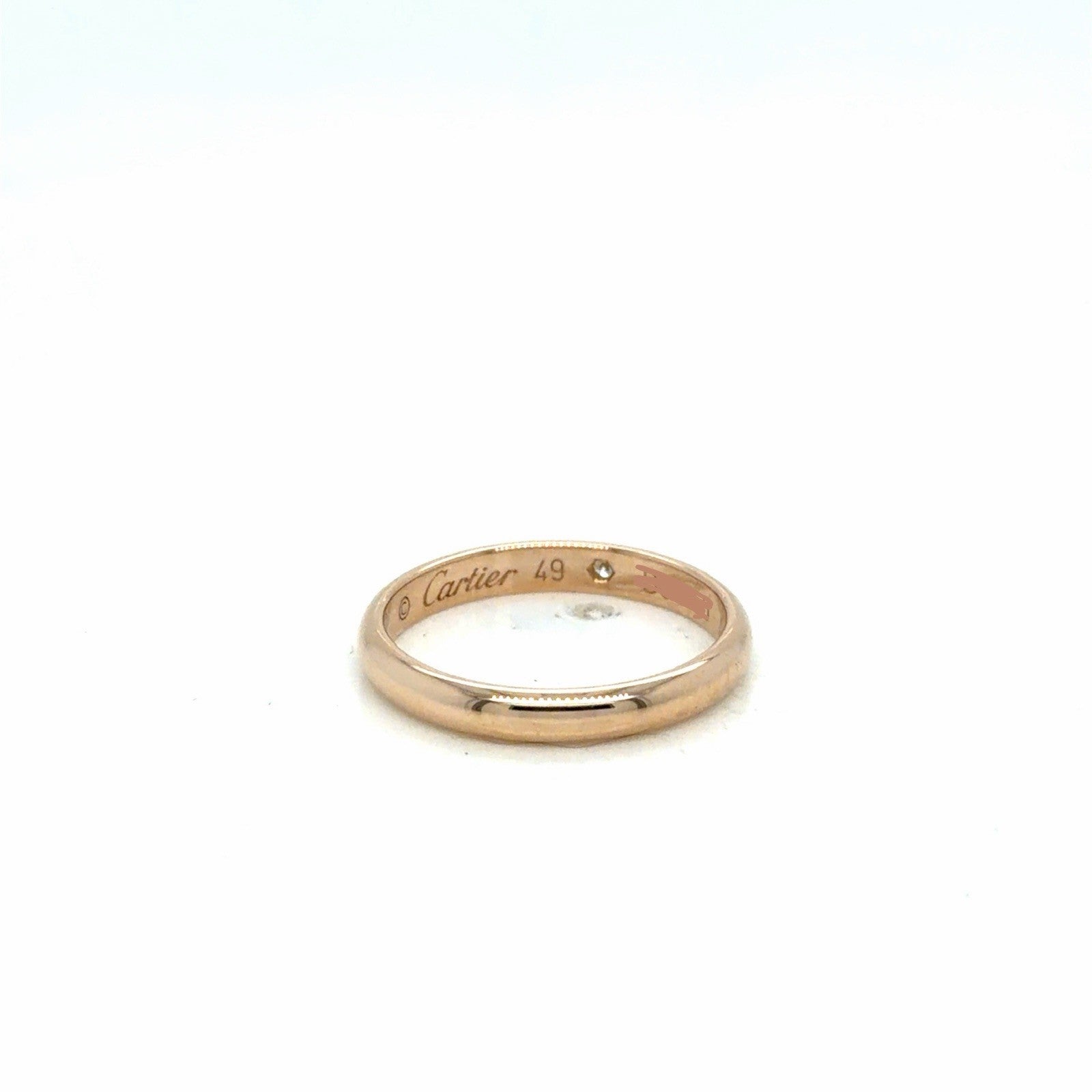 Cartier 1895 Wedding Band 2.6 mm, 1 diamond 18k Rose Gold 2.16g Size 49 (5) — view 4