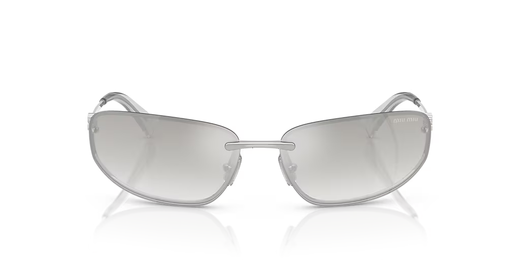 Miu Miu Sunglasses MU A50S 1BC8H1 68-15 Silver Clear Silver Gradient — Certified Authentic | San Diego Jewelry Buyers