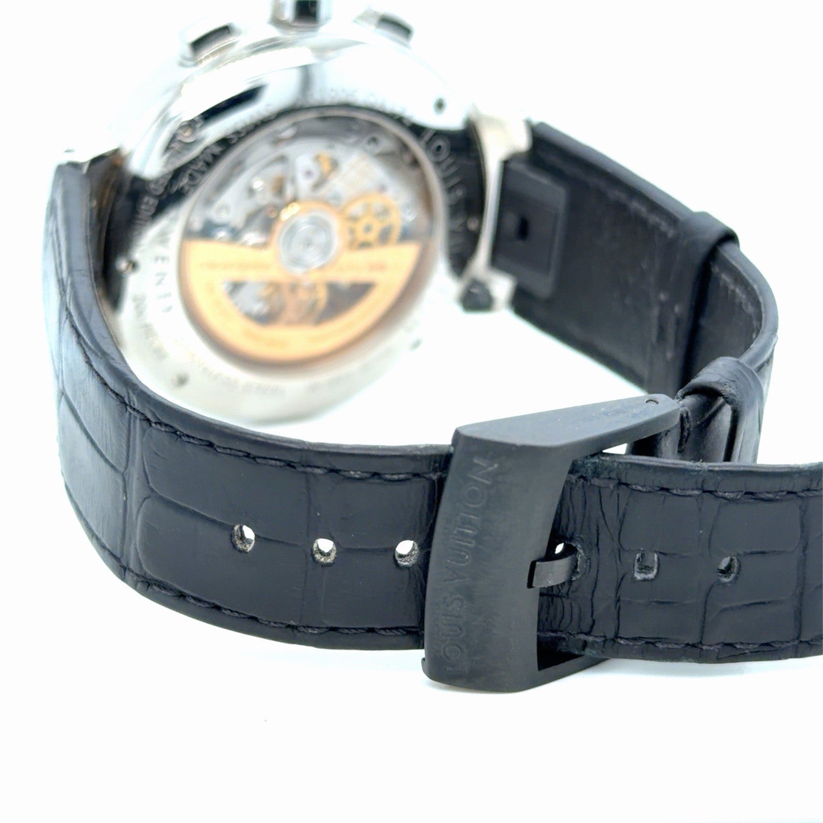 Louis Vuitton Tambour Twenty 20th Anniversary 41.5 mm Watch Black Strap QA1740 (view 5)