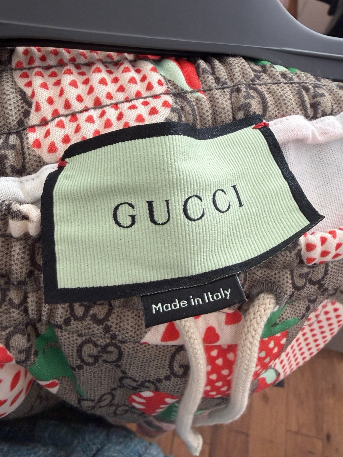 Gucci Les Pommes GG Supreme Apple Motif Drawstring Jogger Pants Size XS3
