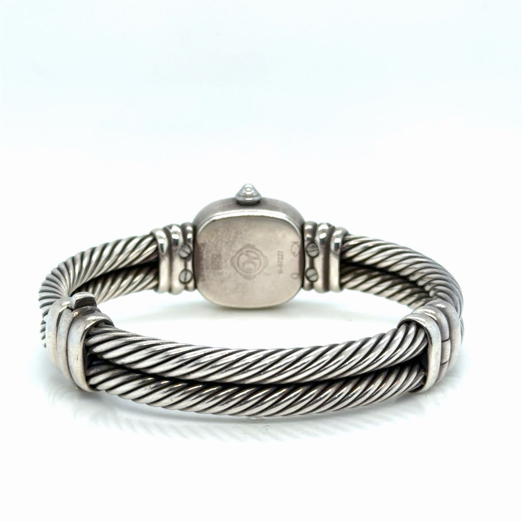 David Yurman Sterling Silver Watch with 0.27ctwa Diamonds & Mother of Pearl Dial — view 4