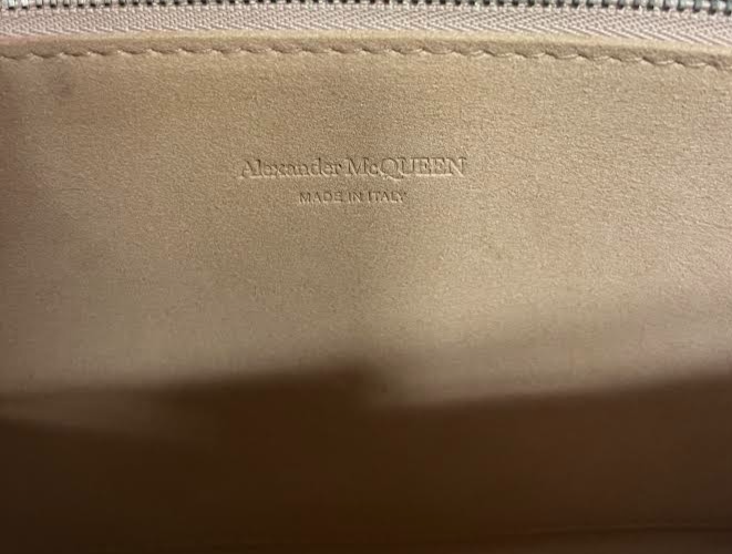 Alexander Mcqueen Four Ring Knuckle Clasp Crocodile Clutch Brown Gradient/silver (view 11)