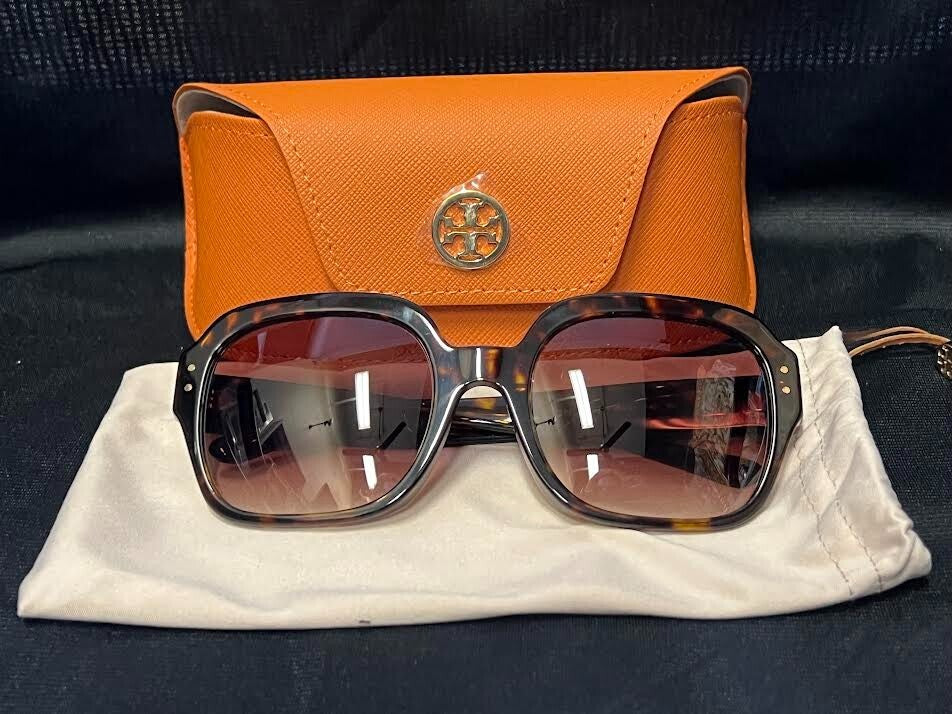 Tory Burch Sunglasses TY 7143U 172813 Dark Tortoise Frame Brown Gradient Lens — view 5