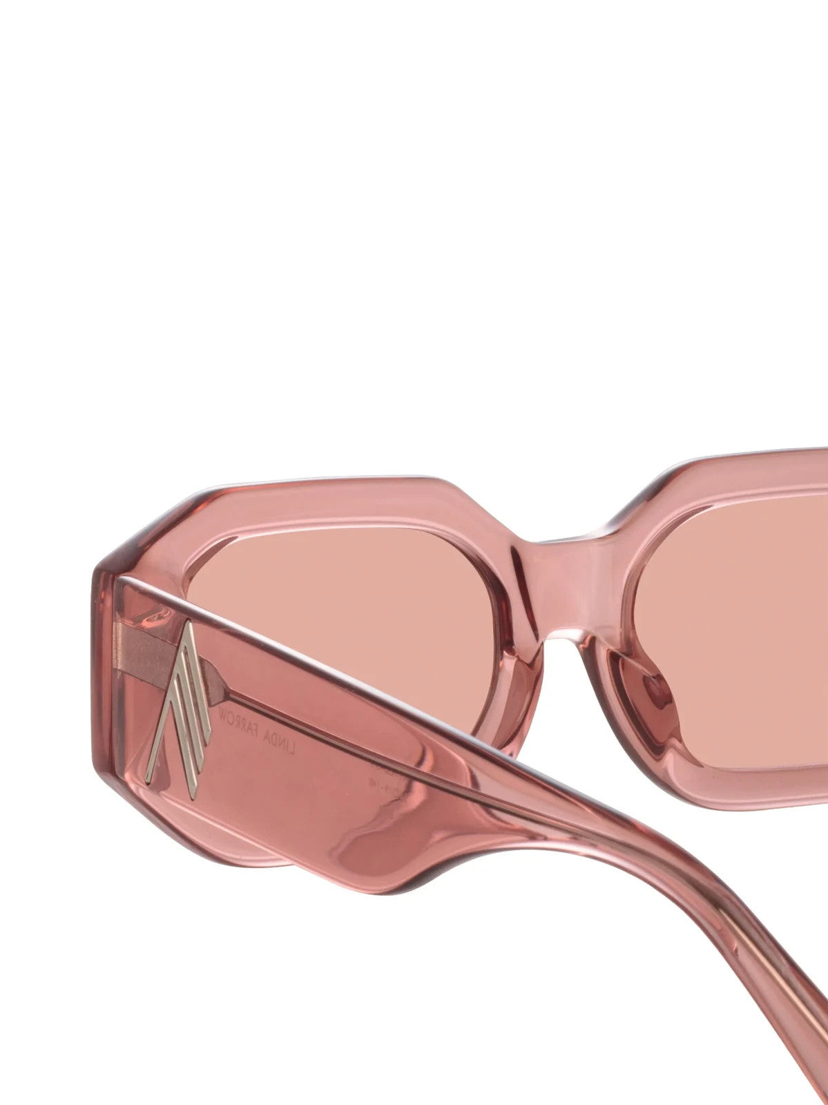The Attico x Linda Farrow Blake Sunglasses Peach ATTICO45C6SUN 56-19-140mm (view 4)