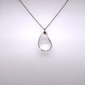 Tiffany & Co. Elsa Peretti Platinum Crystal Quartz Tear Drop Pendant Necklace (view 1)