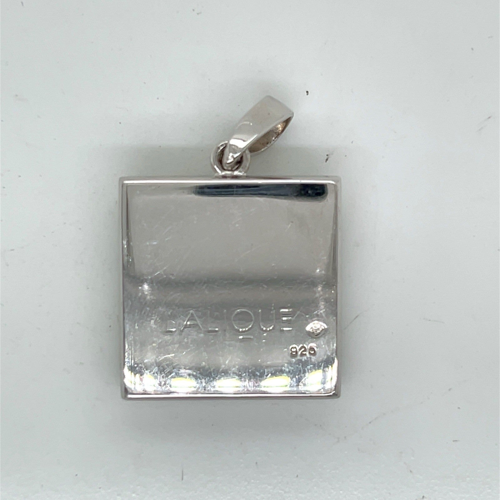 LALIQUE ARETHUSE PENDANT CLEAR CRYSTAL STERLING SILVER 925 MASQUE DE FEMME FACE — view 2