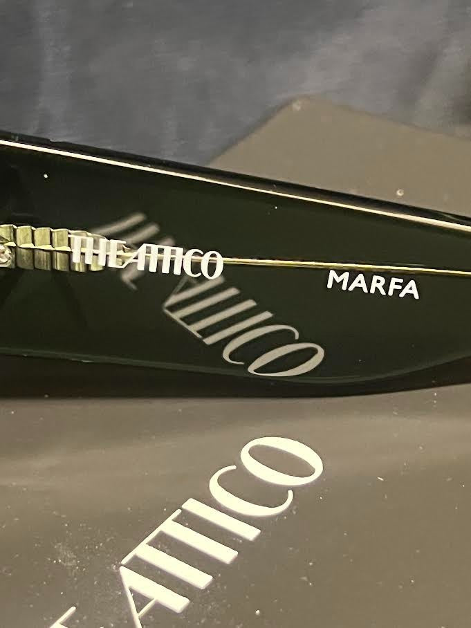 THE ATTICO x LINDA FARROW MARFA SUNGLASSES MILITARY GREEN ATTICO3C34SUN 140mm — view 7