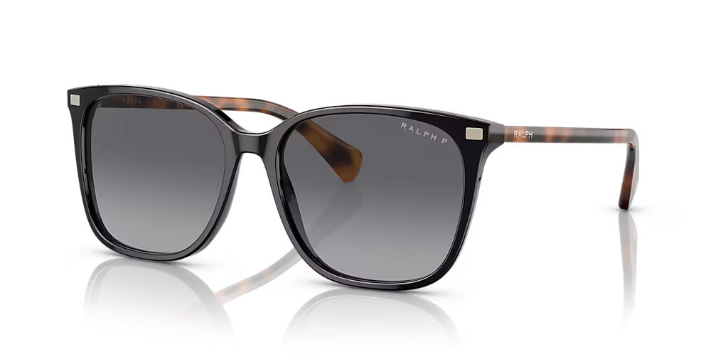 RALPH LAUREN SUNGLASSES VVCV RA5293 SHINY BLACK POLARIZED GRADIENT BROWN 145mm — Certified Authentic | San Diego Jewelry Buye