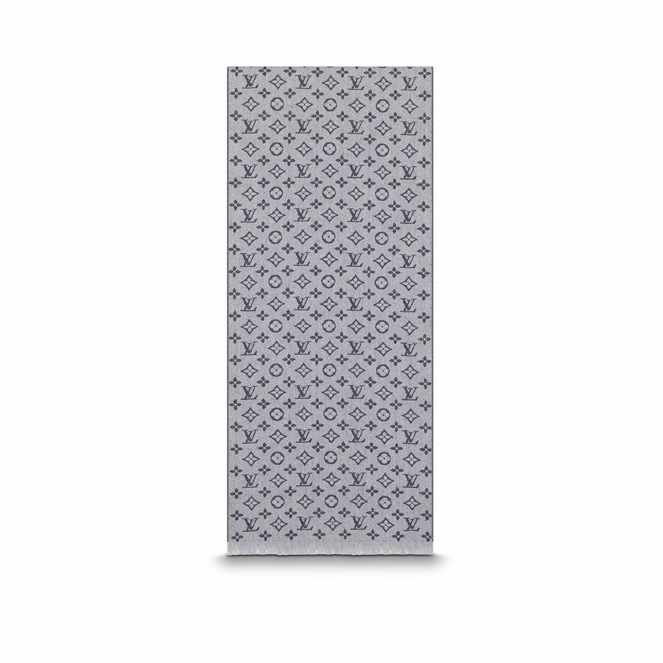Louis Vuitton Monogram Classic Scarf Wool Jacquard Light Grey M709321