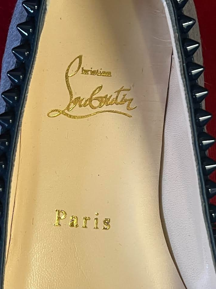 Christian Louboutin Calf Hair Spiked Malabar Hill Flat Size 38 (us 8) (view 10)