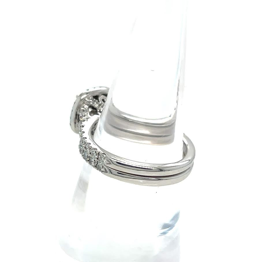 Neil Lane 2 Piece Wedding/engagement Diamond Ring Set 14K White Gold Size 5.75 (view 6)