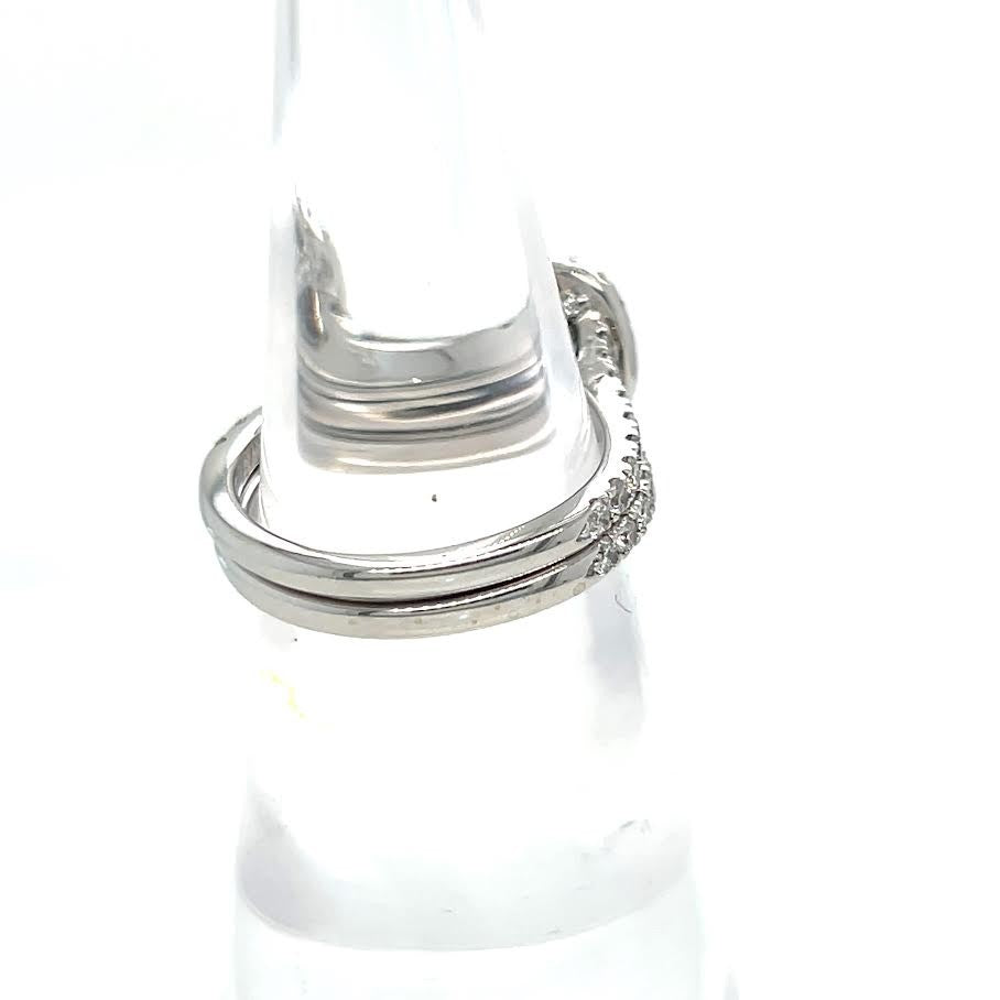 Neil Lane NEIL LANE 2 PIECE WEDDING/ENGAGEMENT DIAMOND RING SET 14K WHITE GOLD SIZE 5.75 — view 5