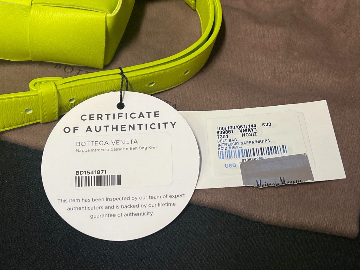 Bottega Veneta Belt Cassette Acidkiwi Intrecciato Nappa Leather Adjustable Strap (view 8)