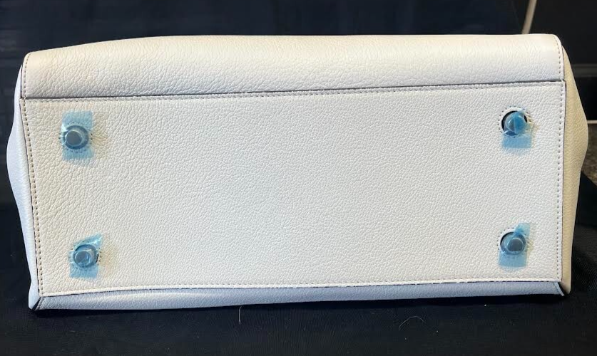 CELINE GRAINED CALFSKIN MEDIUM EDGE SHOULDER BAG WHITE W DUST BAG — view 7