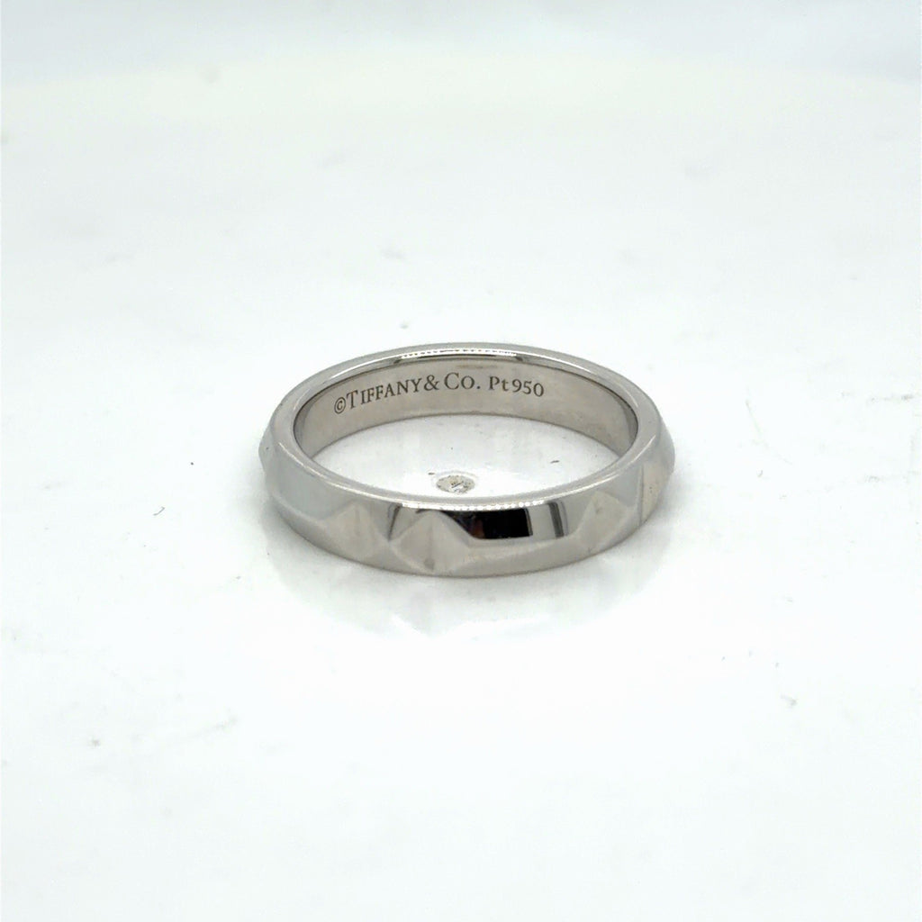 Tiffany & Co. Tiffany True 4 mm Beveled Band Platinum PT 950 Size 8 (view 1)